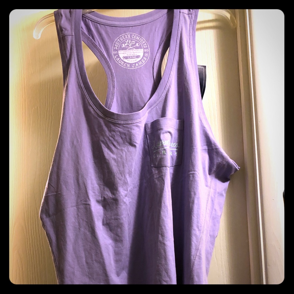 L purple racerback tank Lauren James